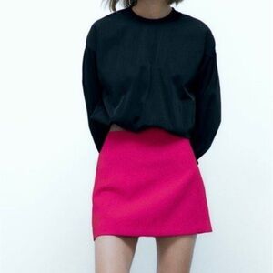 New ZARA SHORT FUSHIA PINK MINI SKIRT